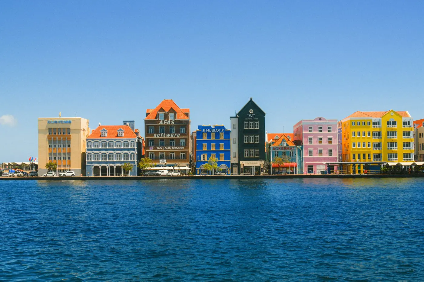 Colorful waterfront buildings in Willemstad, Curacao